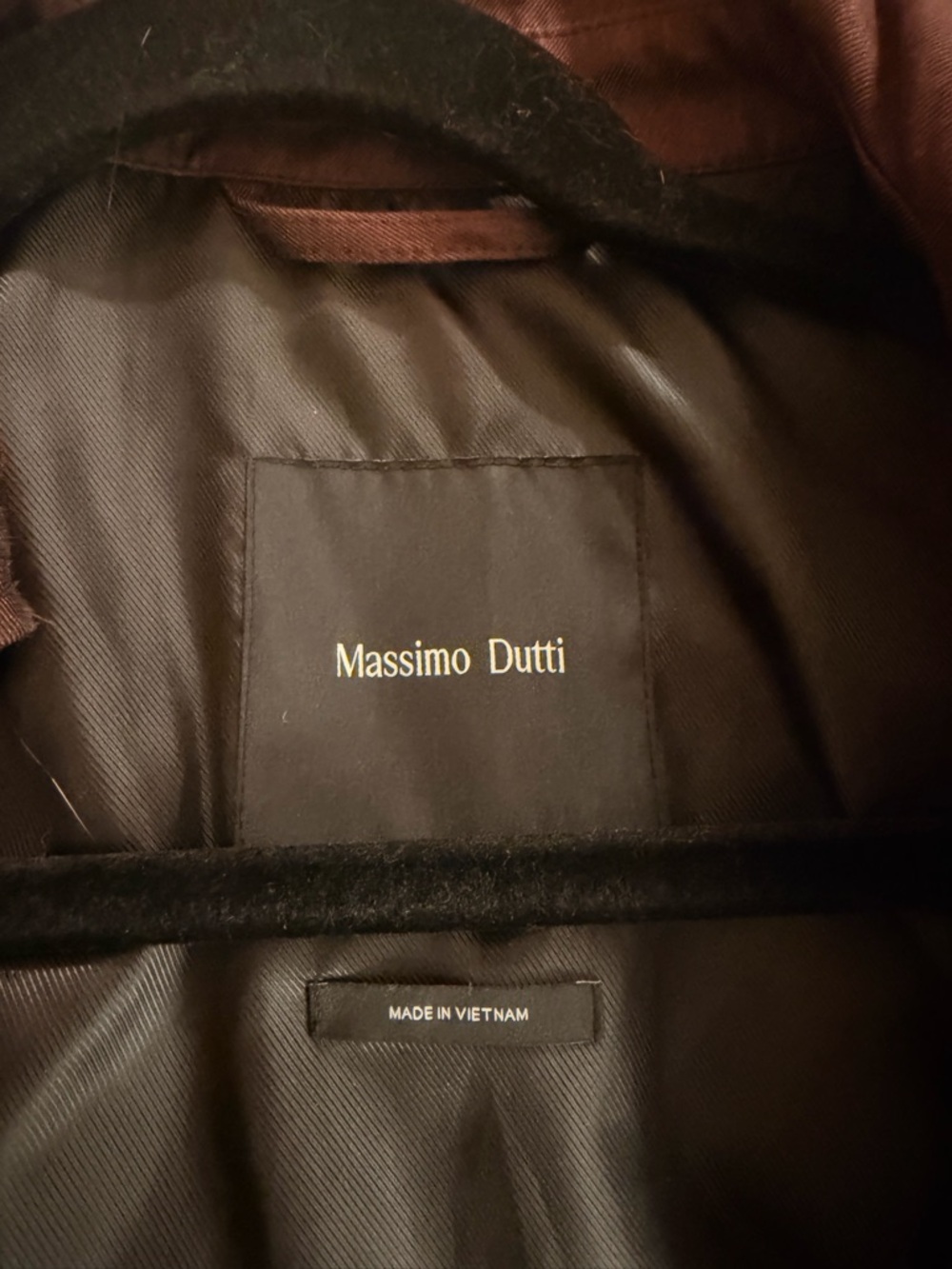 Massimo Dutti Dark Brown Men's Trench Coat - Picture 3 of 3